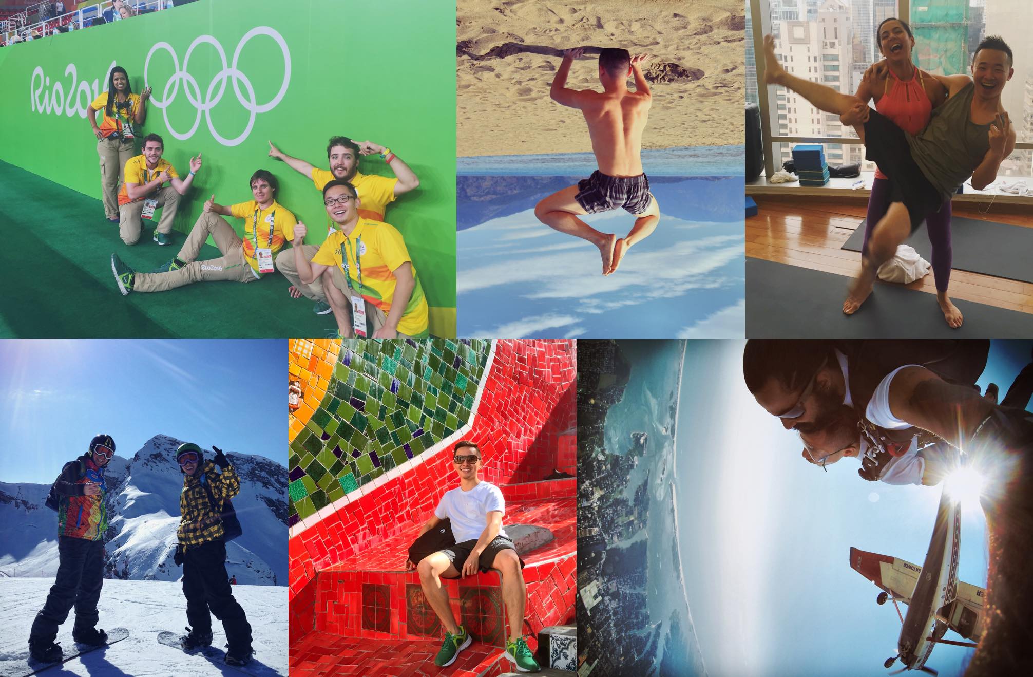 my life as an olympic volunteer, yogi, snowboarder, and sky diver